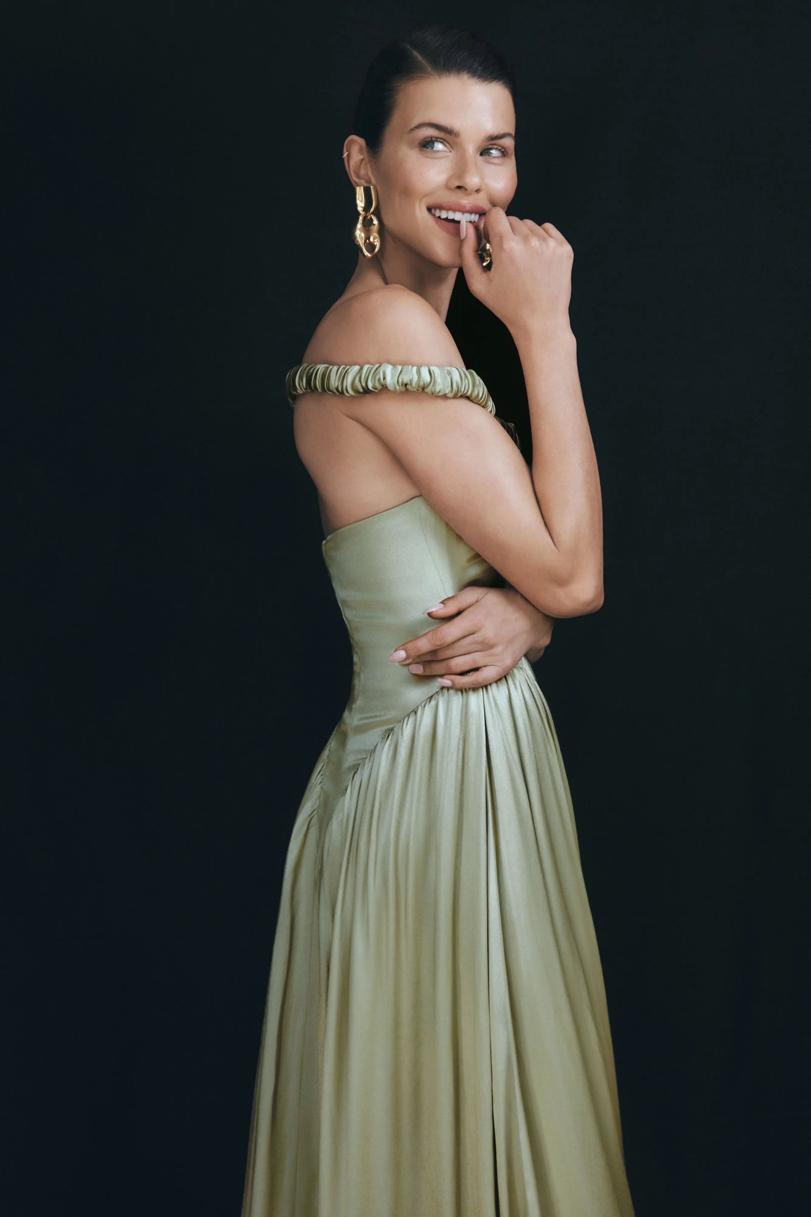 Coco Dropped Waist Maxi Dress - Sage sold by Meshki product image thumbnail 2