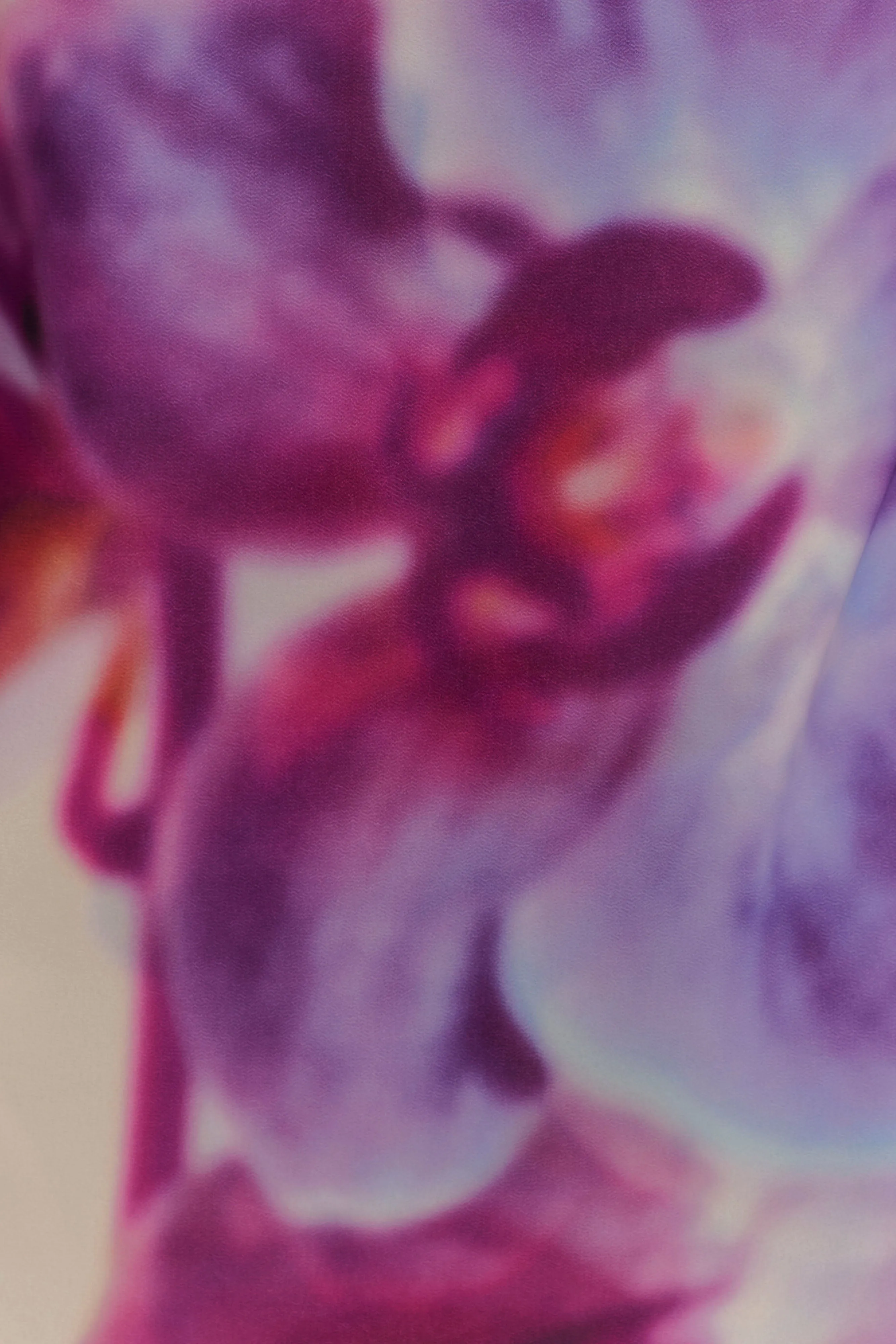 Amaya Strapless Chiffon Maxi Dress - Ivory Koi Orchid Print sold by Meshki product image thumbnail 5