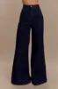 Jen Wide Leg Flare Denim Jeans - Indigo Blue sold by Meshki
