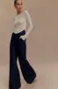 Jen Wide Leg Flare Denim Jeans - Indigo Blue sold by Meshki