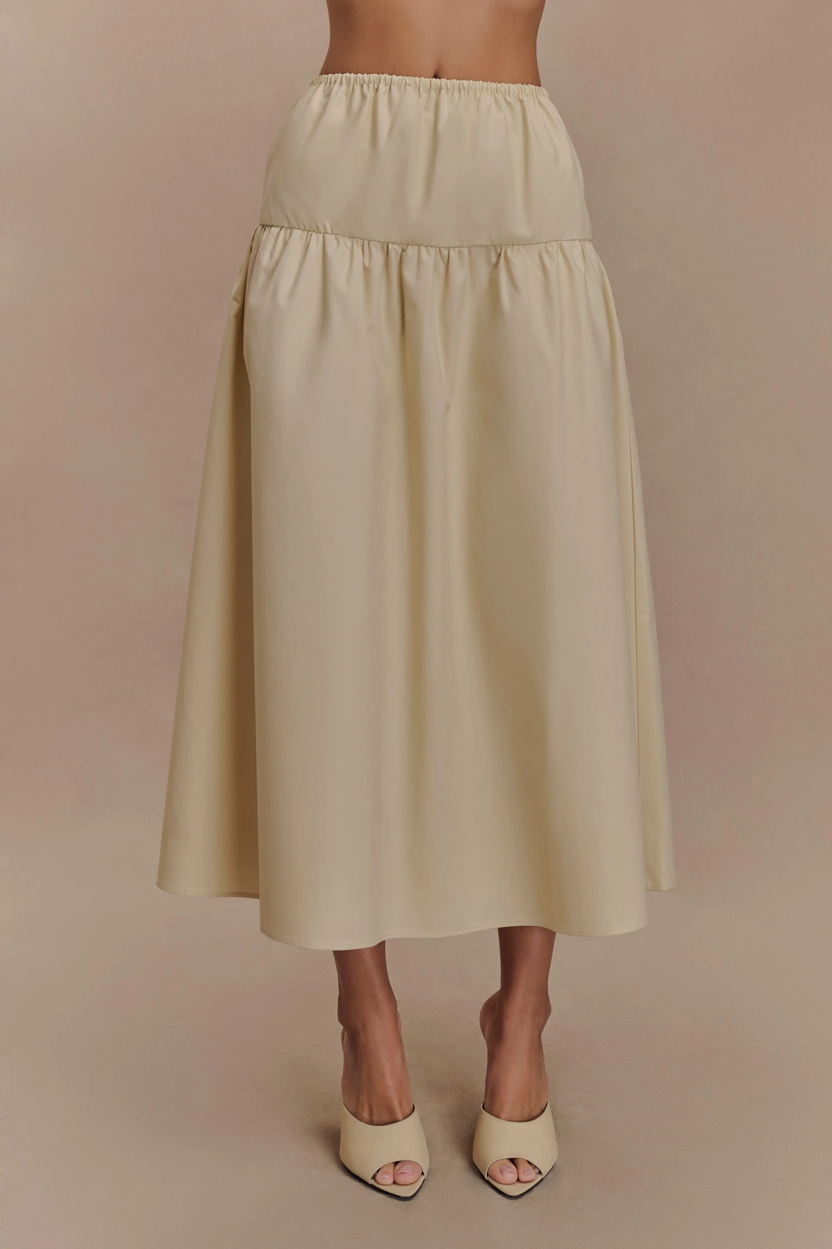 Amirah Midi Skirt - Nude sold by Meshki