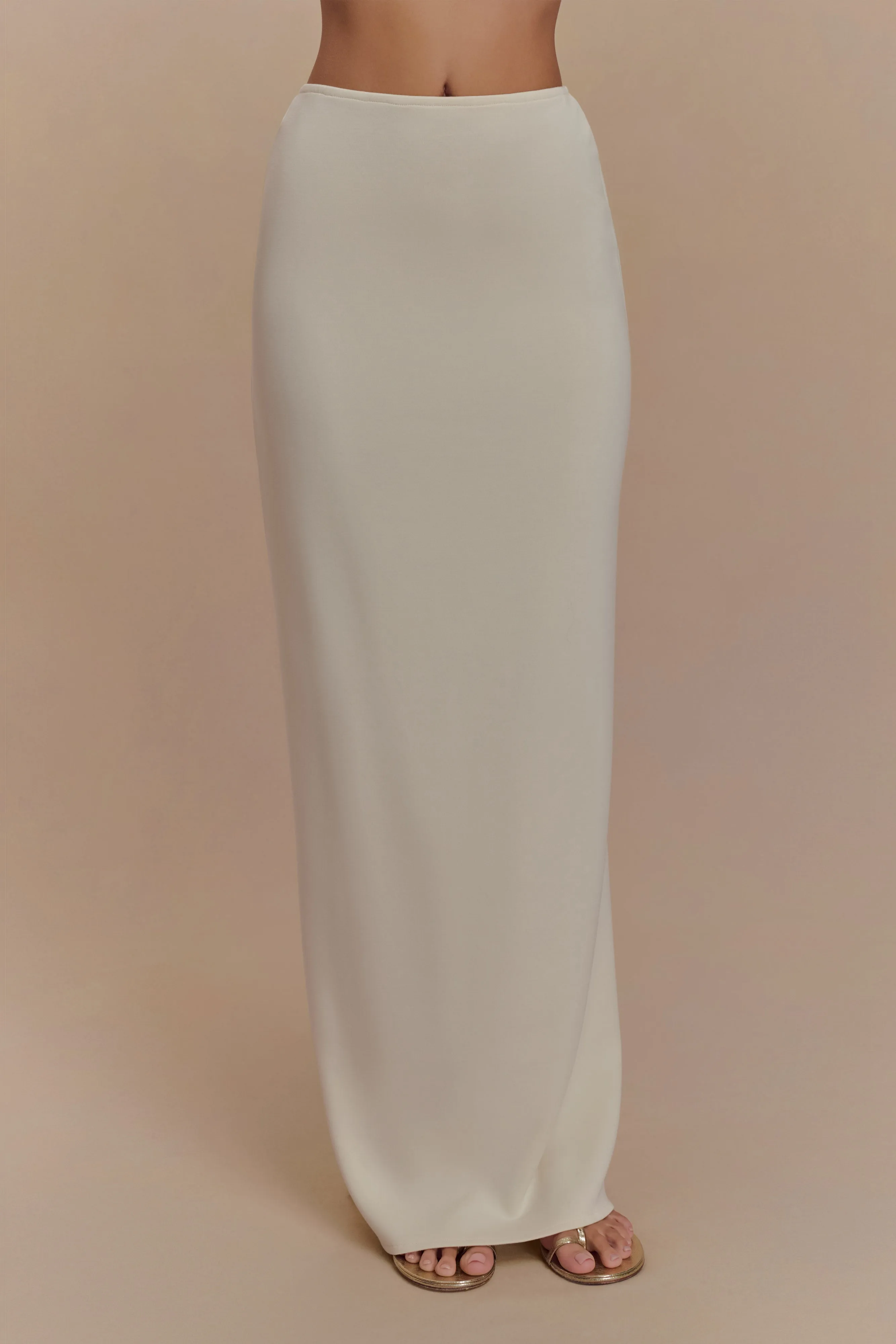 Eris Scuba Jersey Maxi Skirt - Ivory sold by Meshki product image thumbnail 4