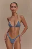 Persephone Gingham Bikini Bottoms - Navy sold by Meshki