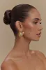 Heart To Heart Pearl Earrings - Gold sold by Meshki