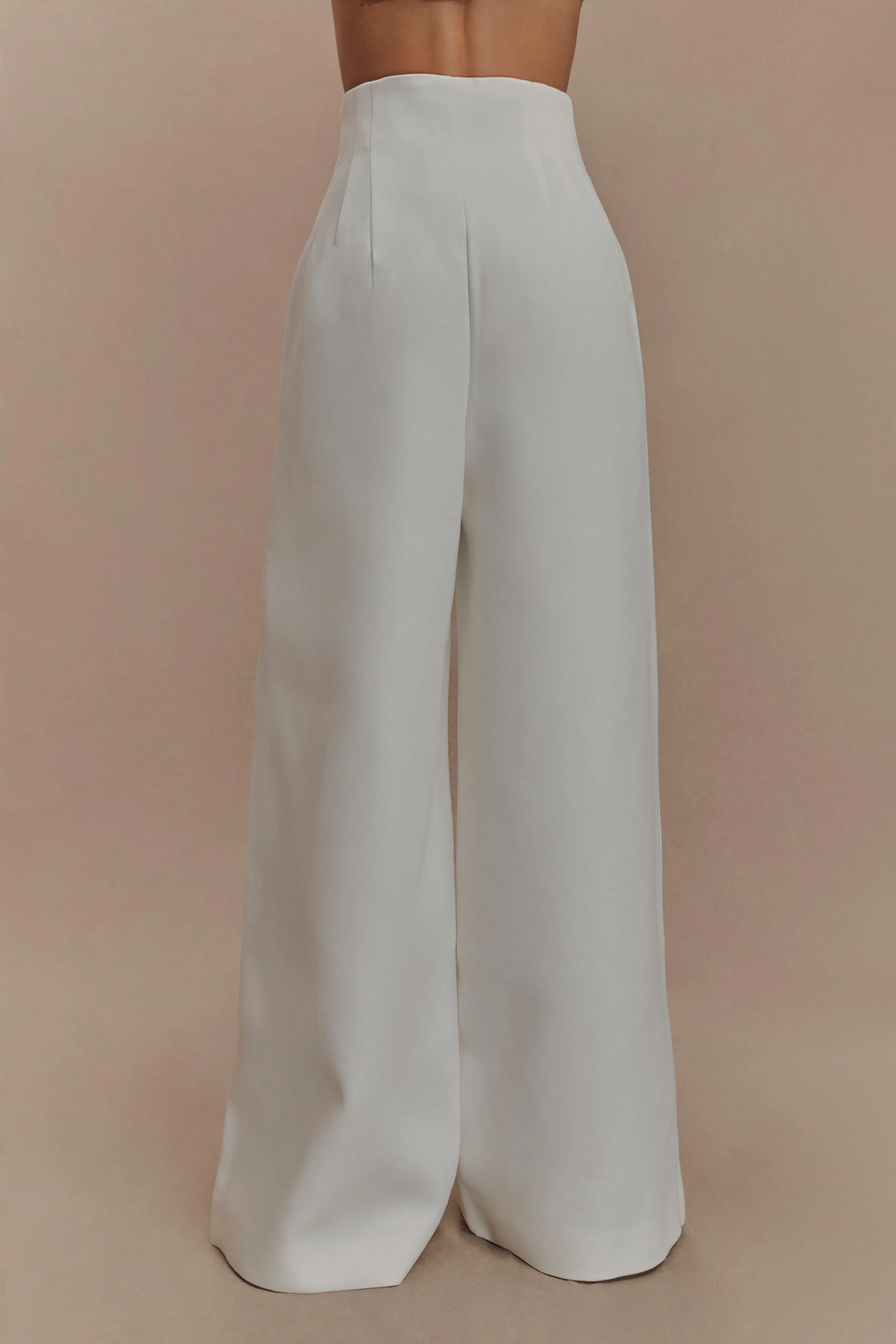 Silas High Waist Pants - White sold by Meshki product image thumbnail 3