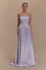 Coco Dropped Waist Maxi Dress - Lilac sold by Meshki