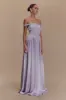 Coco Dropped Waist Maxi Dress - Lilac sold by Meshki