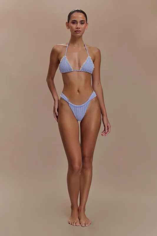 Persephone Gingham Bikini Bottoms - Lilac sold by Meshki