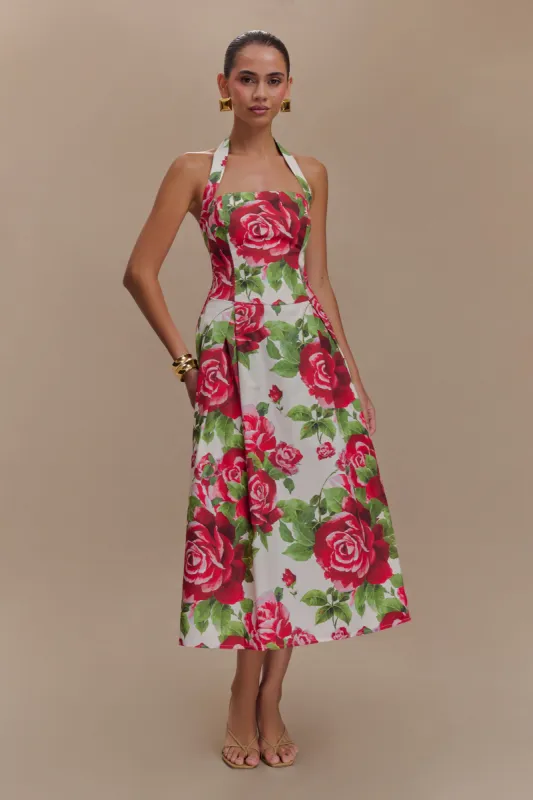 Juana Halter Midi Dress - Sonia Rose Print sold by Meshki