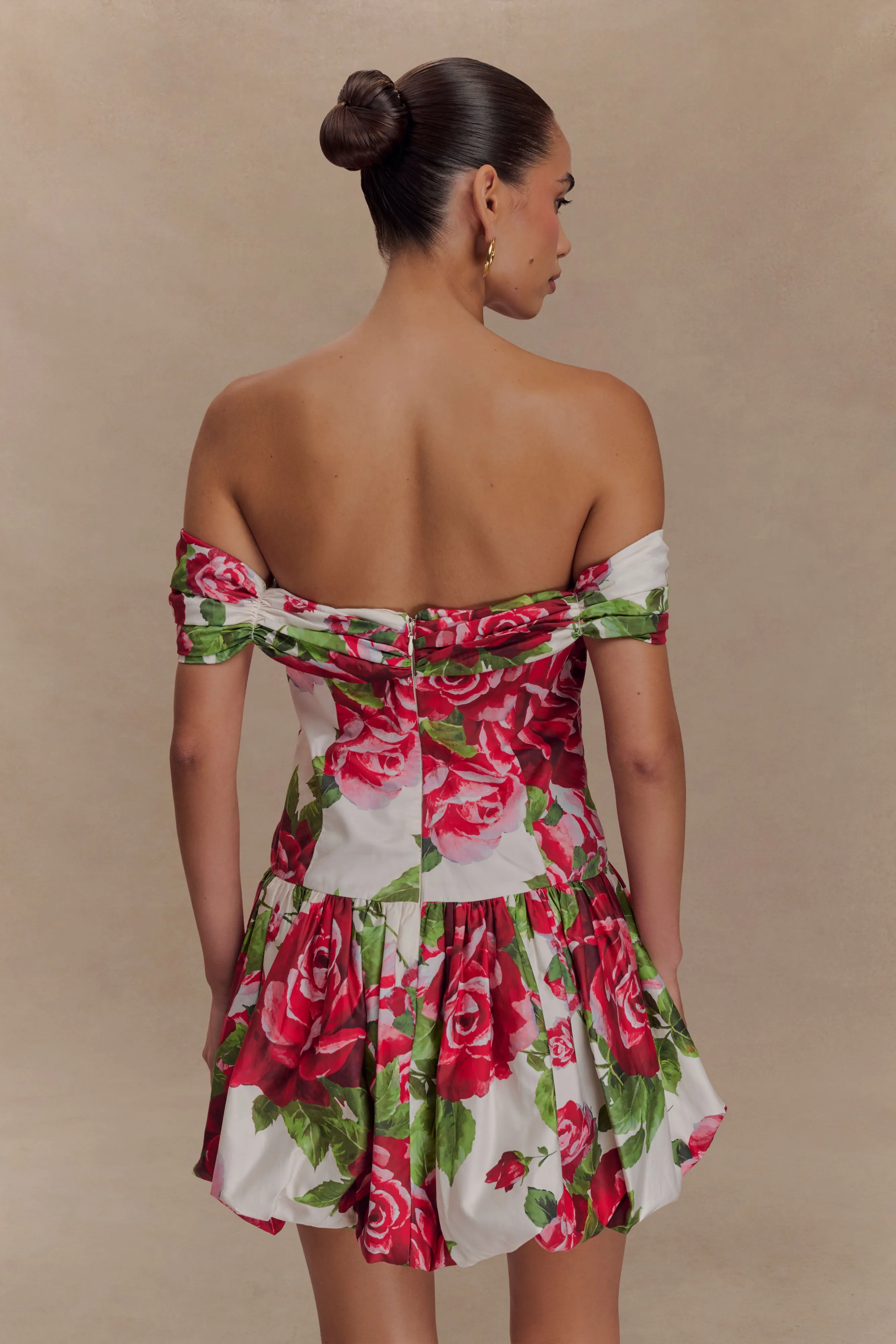 Giovanna Off Shoulder Mini Dress - Sonia Rose Print sold by Meshki product image thumbnail 5