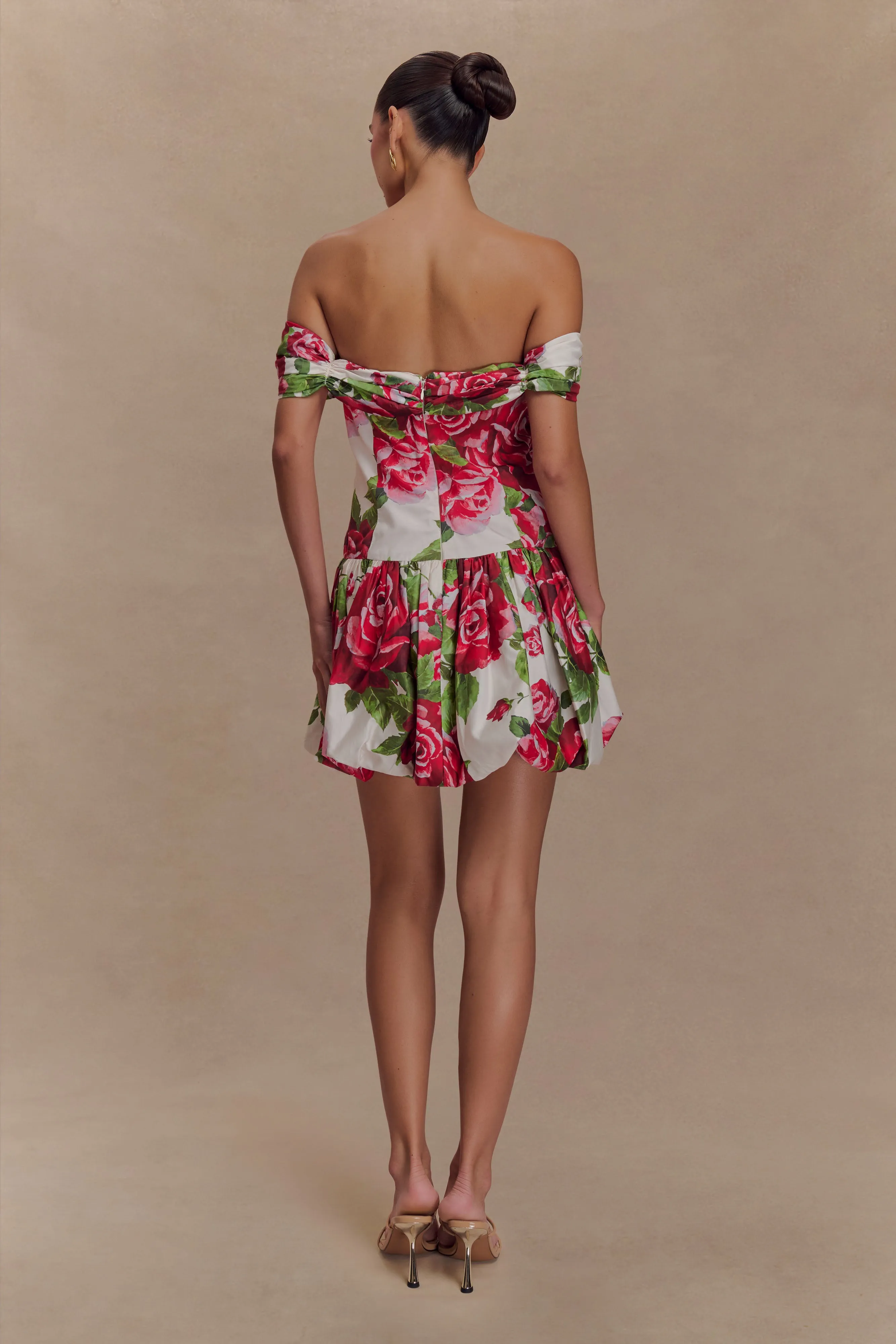 Giovanna Off Shoulder Mini Dress - Sonia Rose Print sold by Meshki product image thumbnail 2