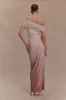 Cassandra Off Shoulder Slinky Maxi Dress - Neutral Ombre sold by Meshki