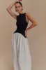 Acacia Contrast Sleeveless Maxi Dress - Black/White sold by Meshki