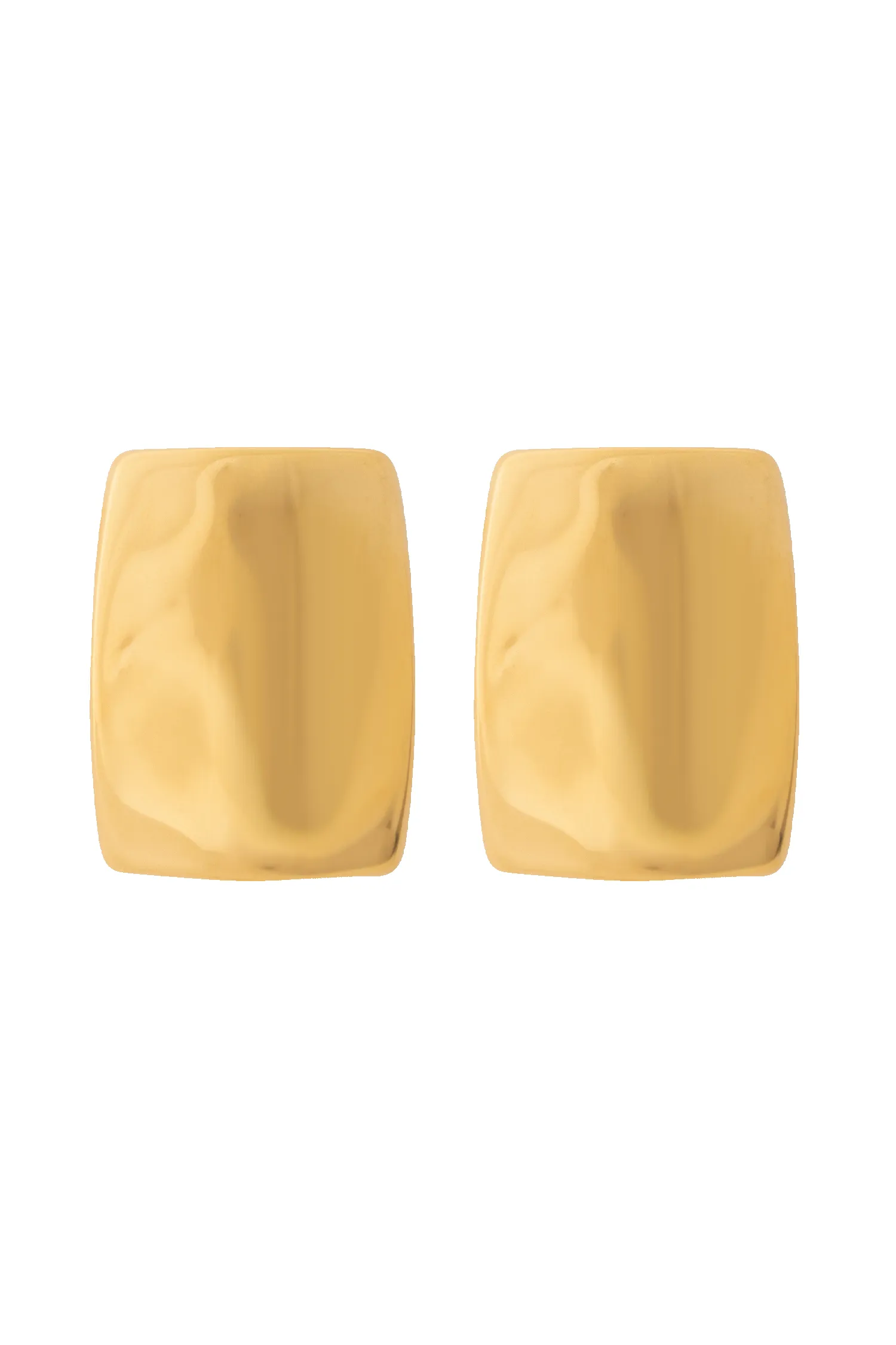 Georgia Rounded Rectangular Earrings - Gold sold by Meshki product image thumbnail 5
