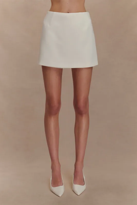 Alix Suiting Mini Skort - Ivory sold by Meshki