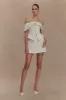 Alix Suiting Mini Skort - Ivory sold by Meshki