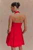 Julia Halter Mini Dress - Red sold by Meshki