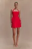 Julia Halter Mini Dress - Red sold by Meshki