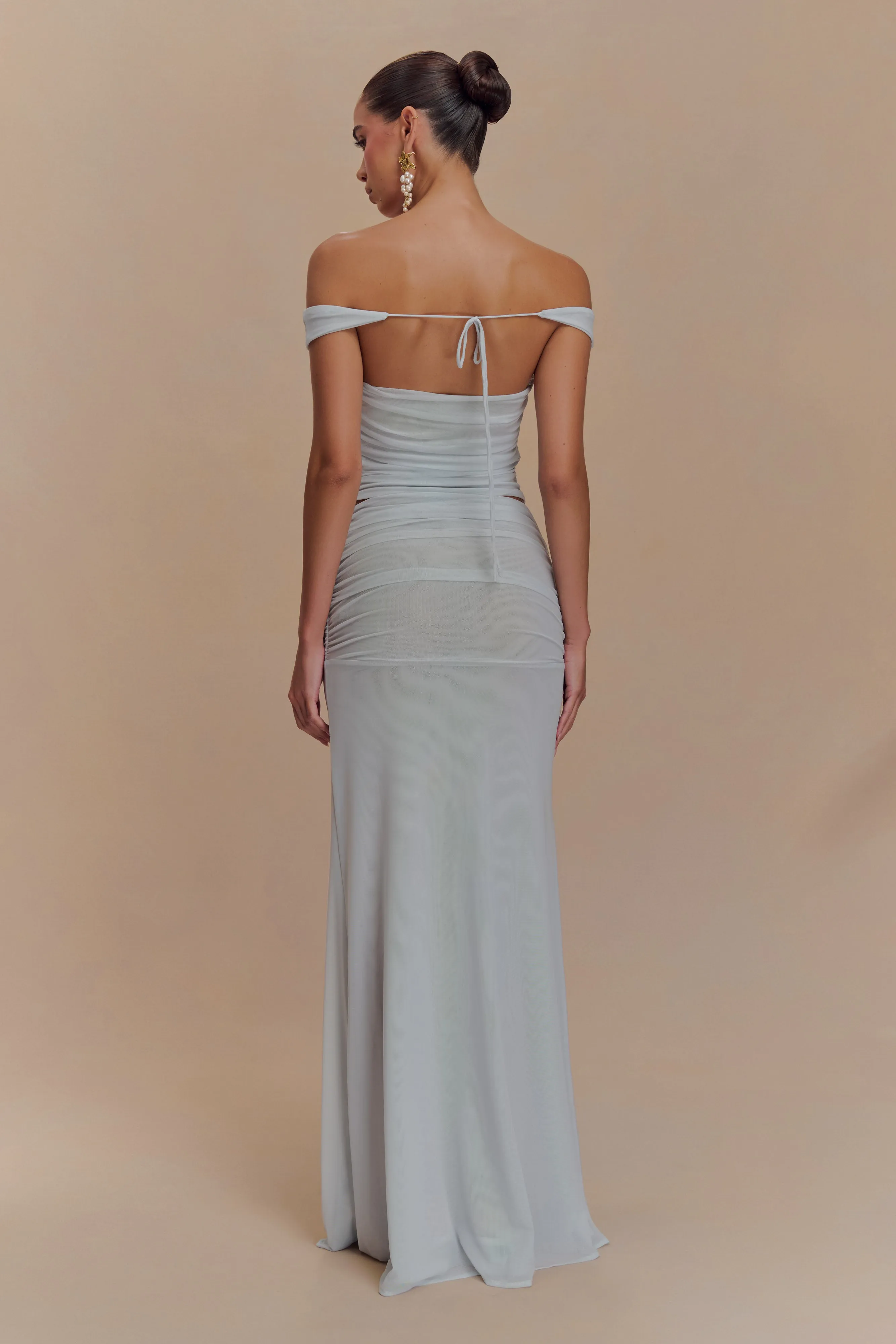 Arna Mesh Maxi Skirt - Pale Blue sold by Meshki product image thumbnail 2