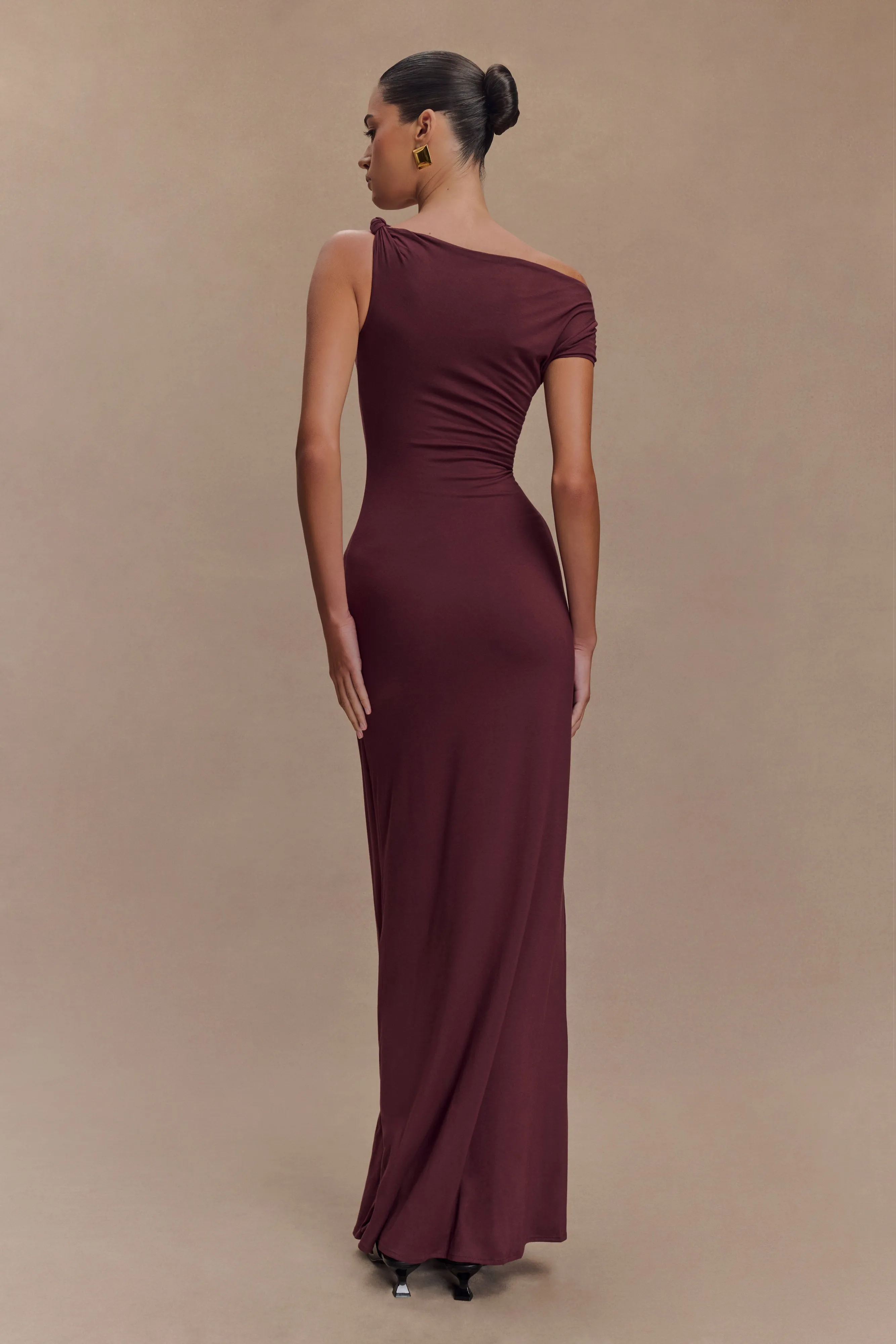 Tamsin Short Sleeve Modal Maxi Dress - Mahogany sold by Meshki product image thumbnail 2
