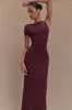 Tamsin Short Sleeve Modal Maxi Dress - Mahogany sold by Meshki