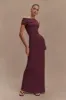 Tamsin Short Sleeve Modal Maxi Dress - Mahogany sold by Meshki
