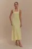 Jacqui Halter Knit Midi Dress - Lemon sold by Meshki