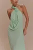 Rosalia Cowl Neck Maxi Dress - Sage sold by Meshki