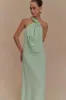 Rosalia Cowl Neck Maxi Dress - Sage sold by Meshki