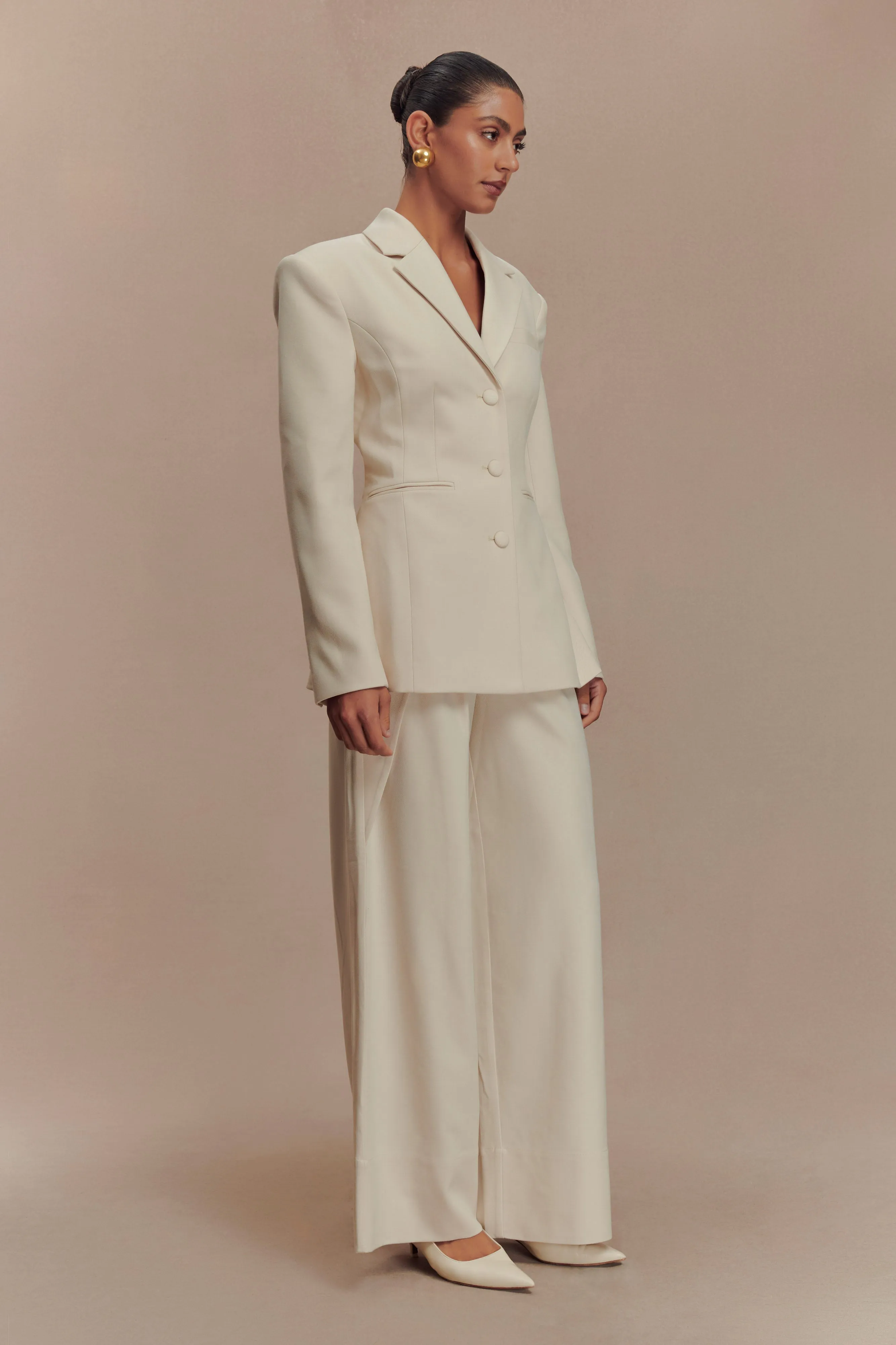 Bellamy Cinched Blazer - Buttermilk sold by Meshki product image thumbnail 3