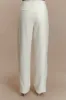 Penelope Pleated High Waisted Pants - Ivory sold by Meshki