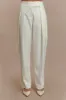 Penelope Pleated High Waisted Pants - Ivory sold by Meshki