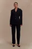 Penelope Pleated High Waisted Pants - Black sold by Meshki