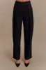 Penelope Pleated High Waisted Pants - Black sold by Meshki