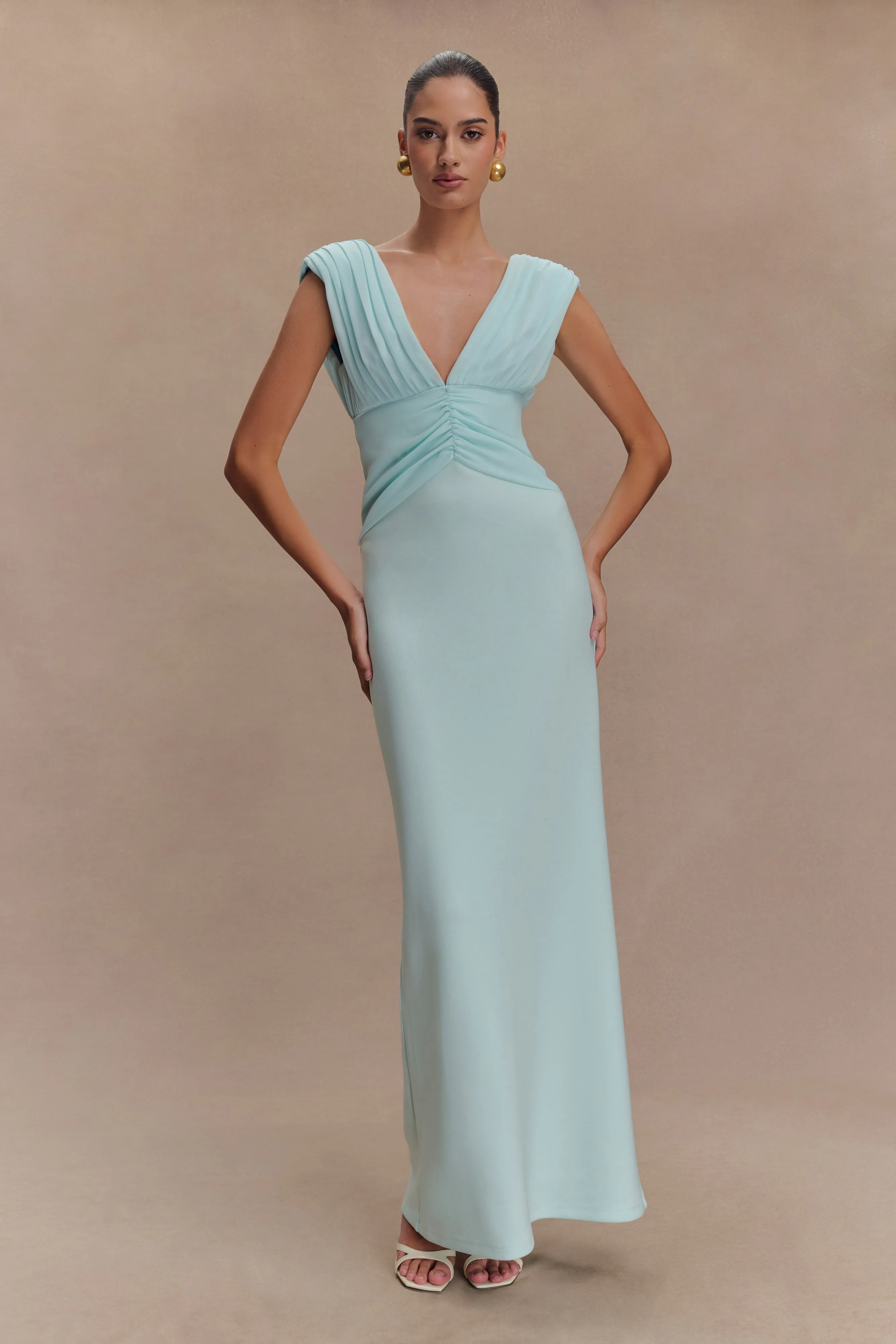 Monique Maxi Dress - Ice Blue sold by Meshki