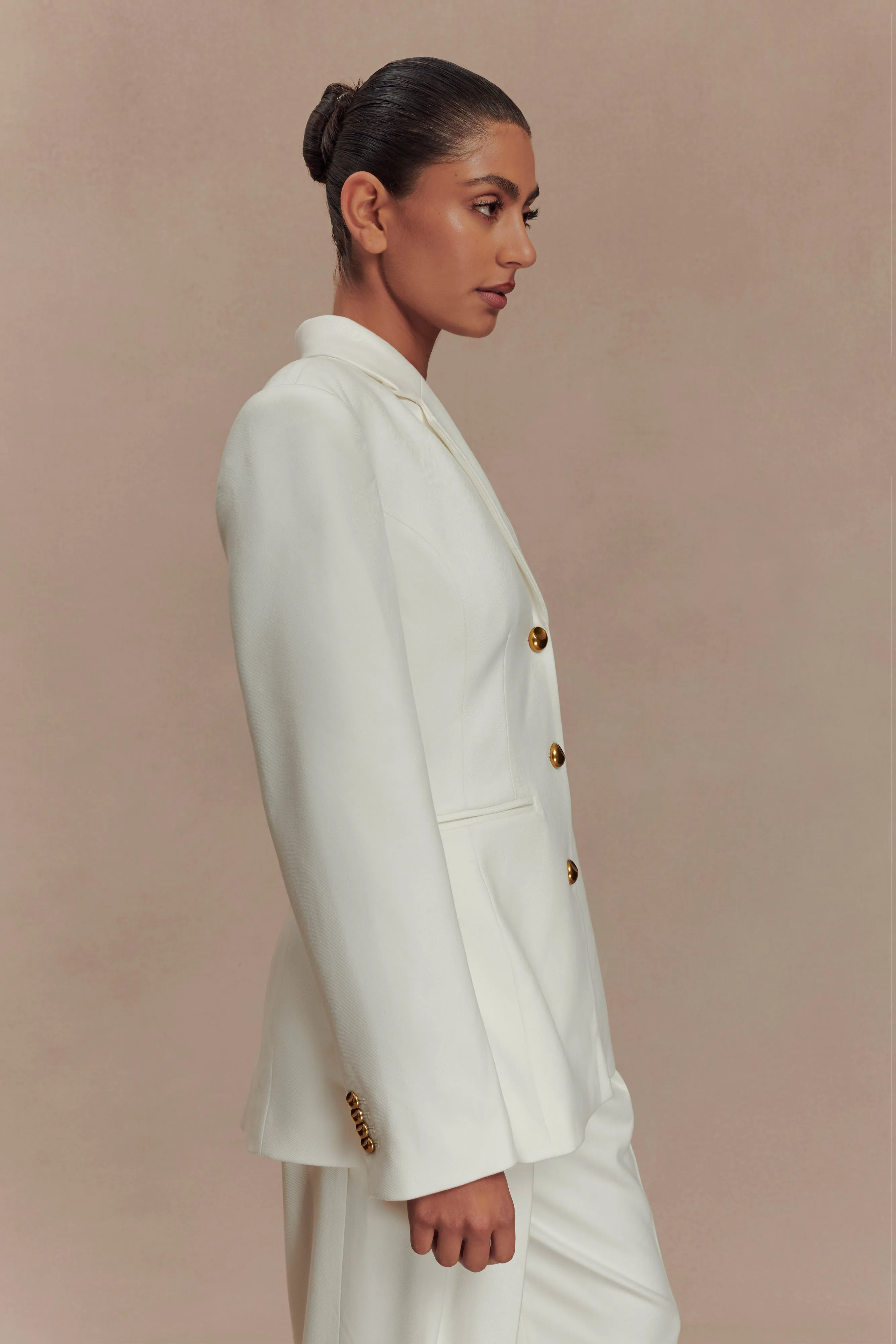 Bellamy Cinched Blazer - Ivory sold by Meshki product image thumbnail 3