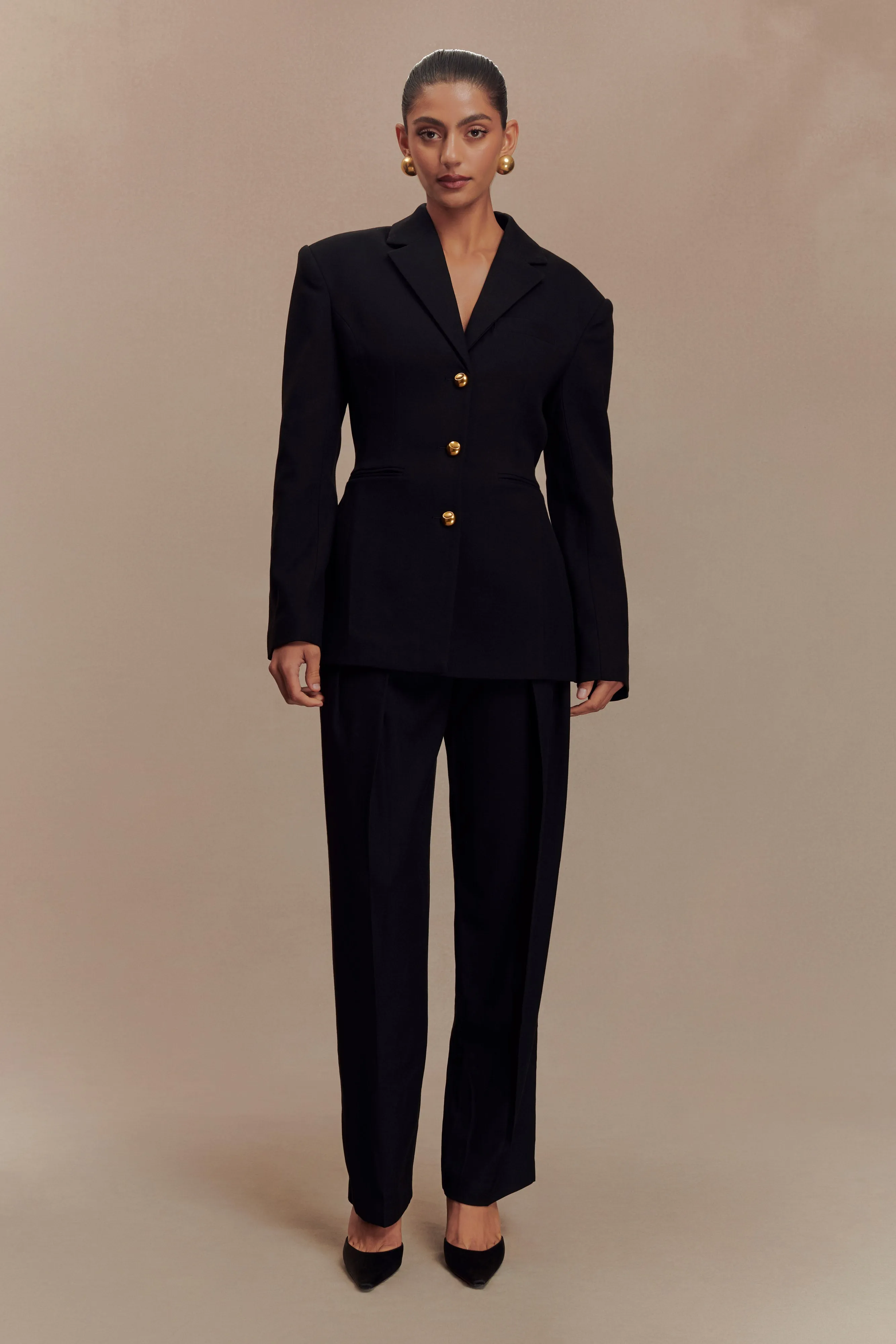 Bellamy Cinched Blazer - Black sold by Meshki product image thumbnail 5