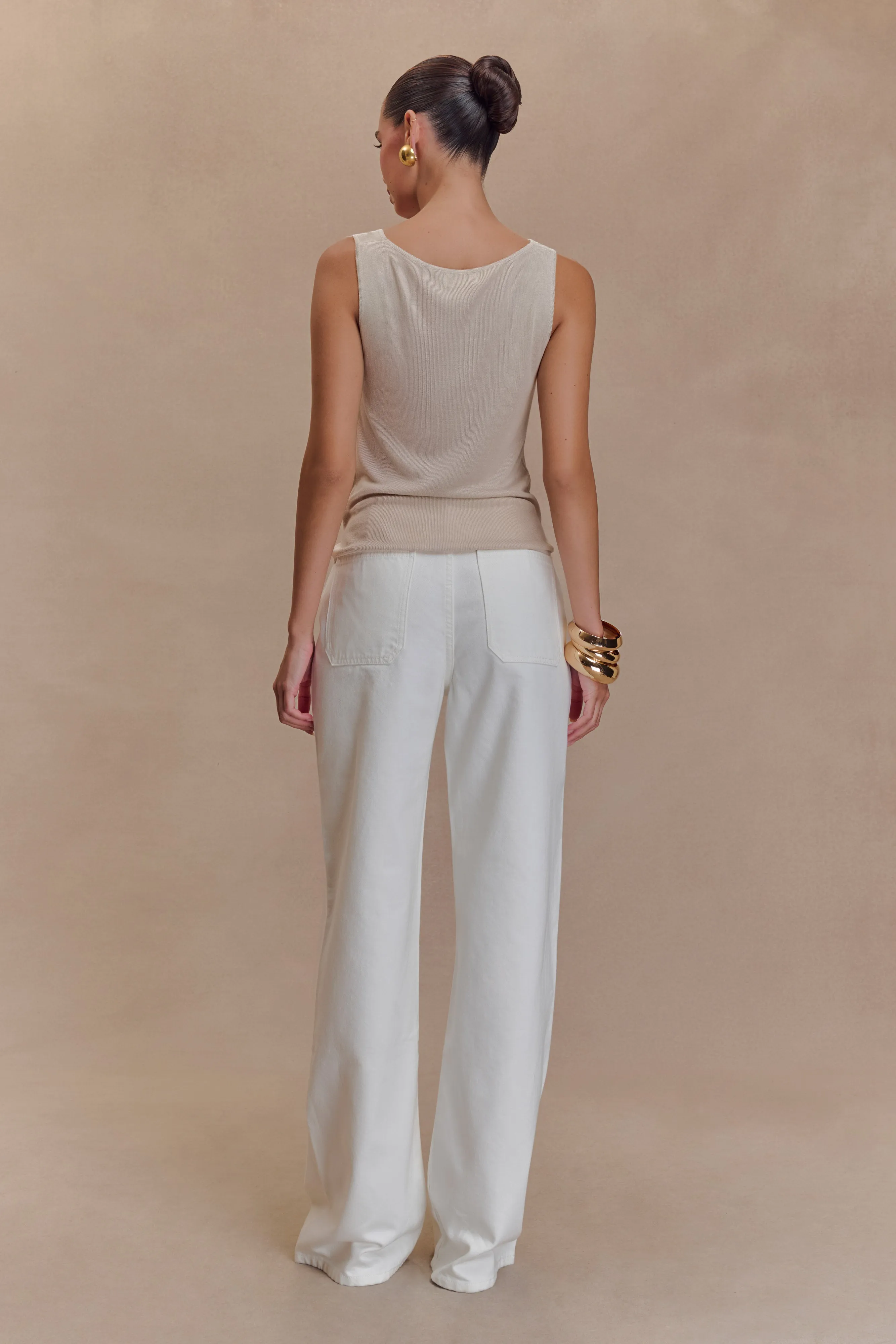 Caitlin Mid Rise Denim Jeans - White sold by Meshki product image thumbnail 4