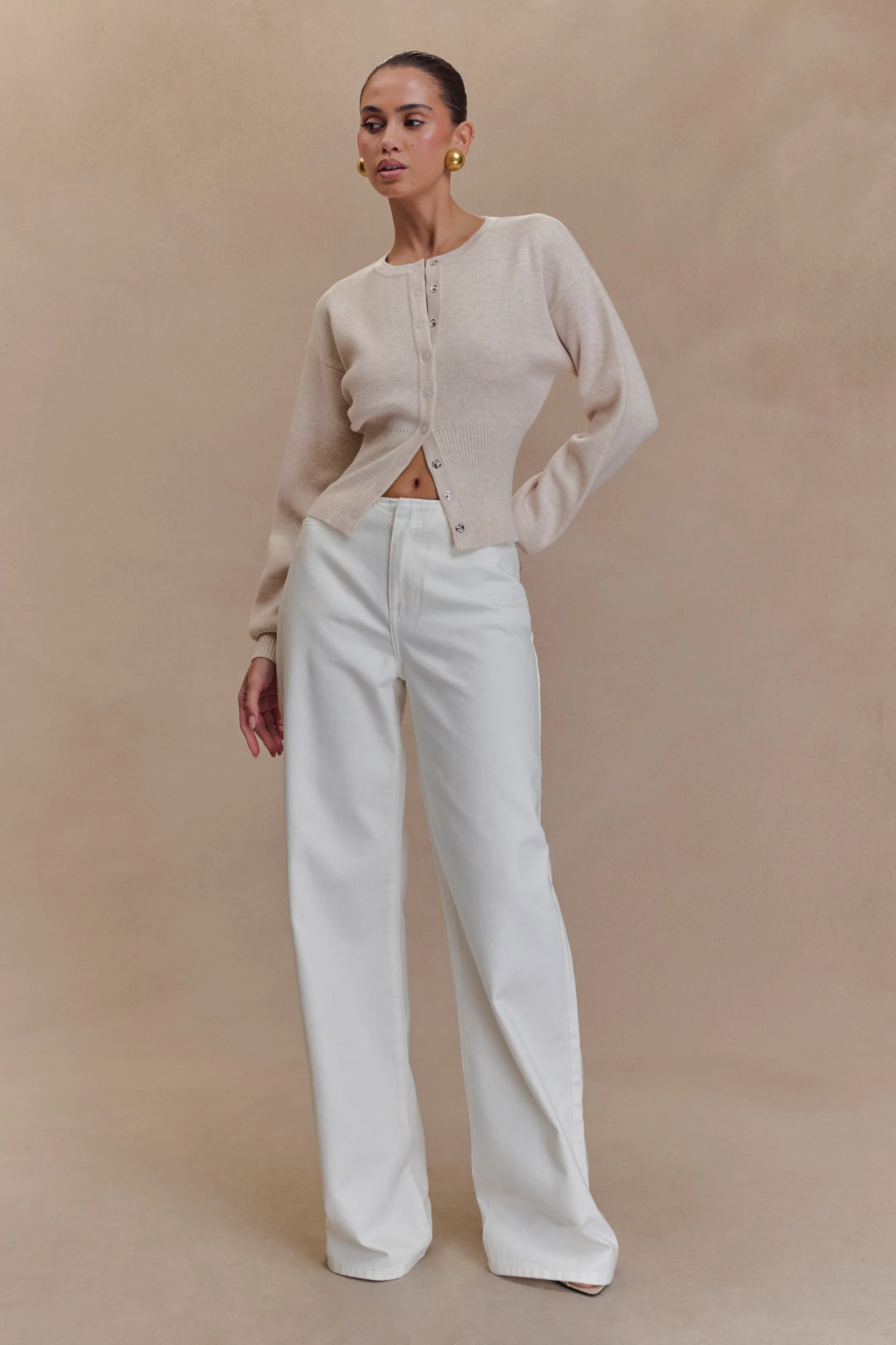 Caitlin Mid Rise Denim Jeans - White sold by Meshki product image thumbnail 5