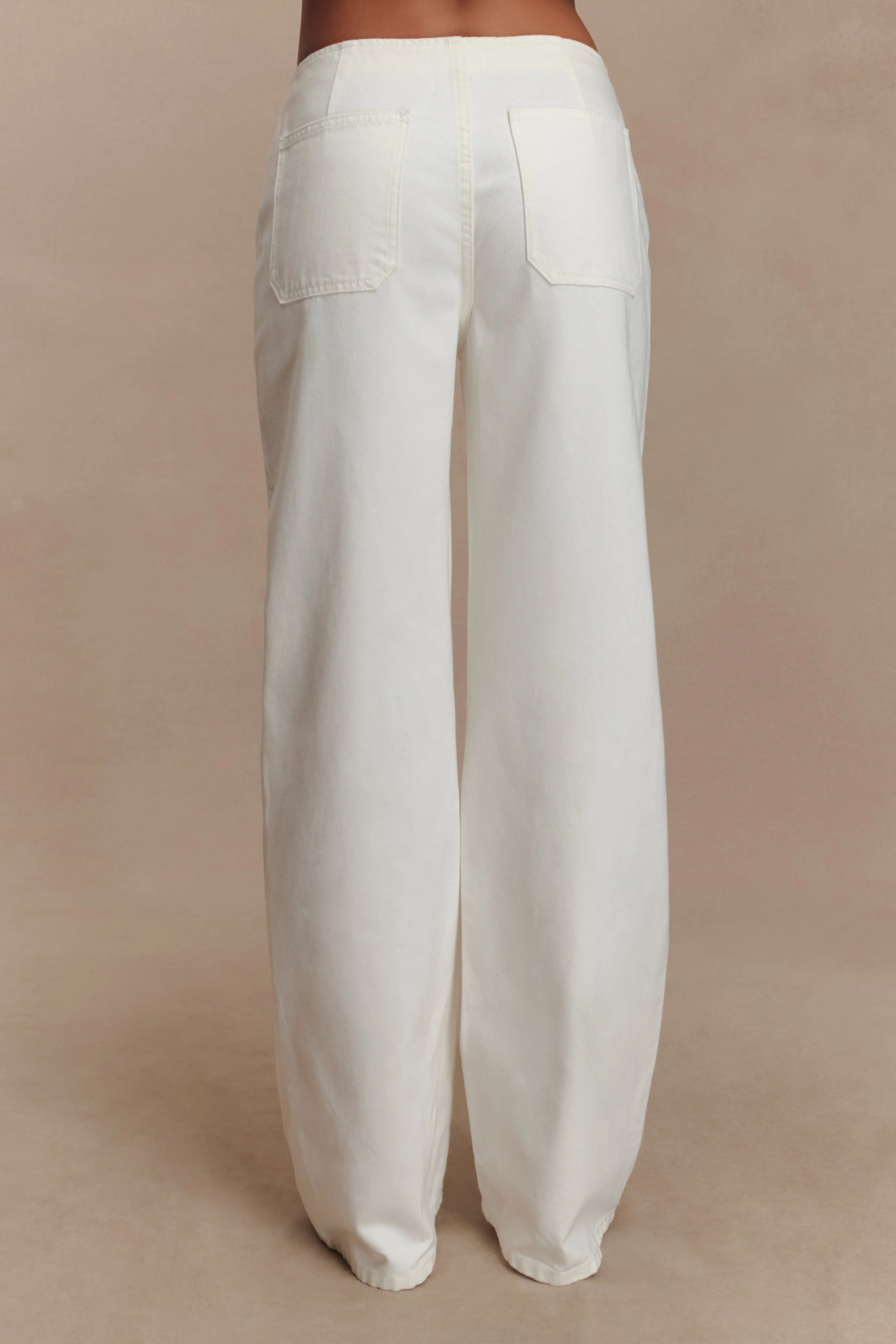 Caitlin Mid Rise Denim Jeans - White sold by Meshki product image thumbnail 2