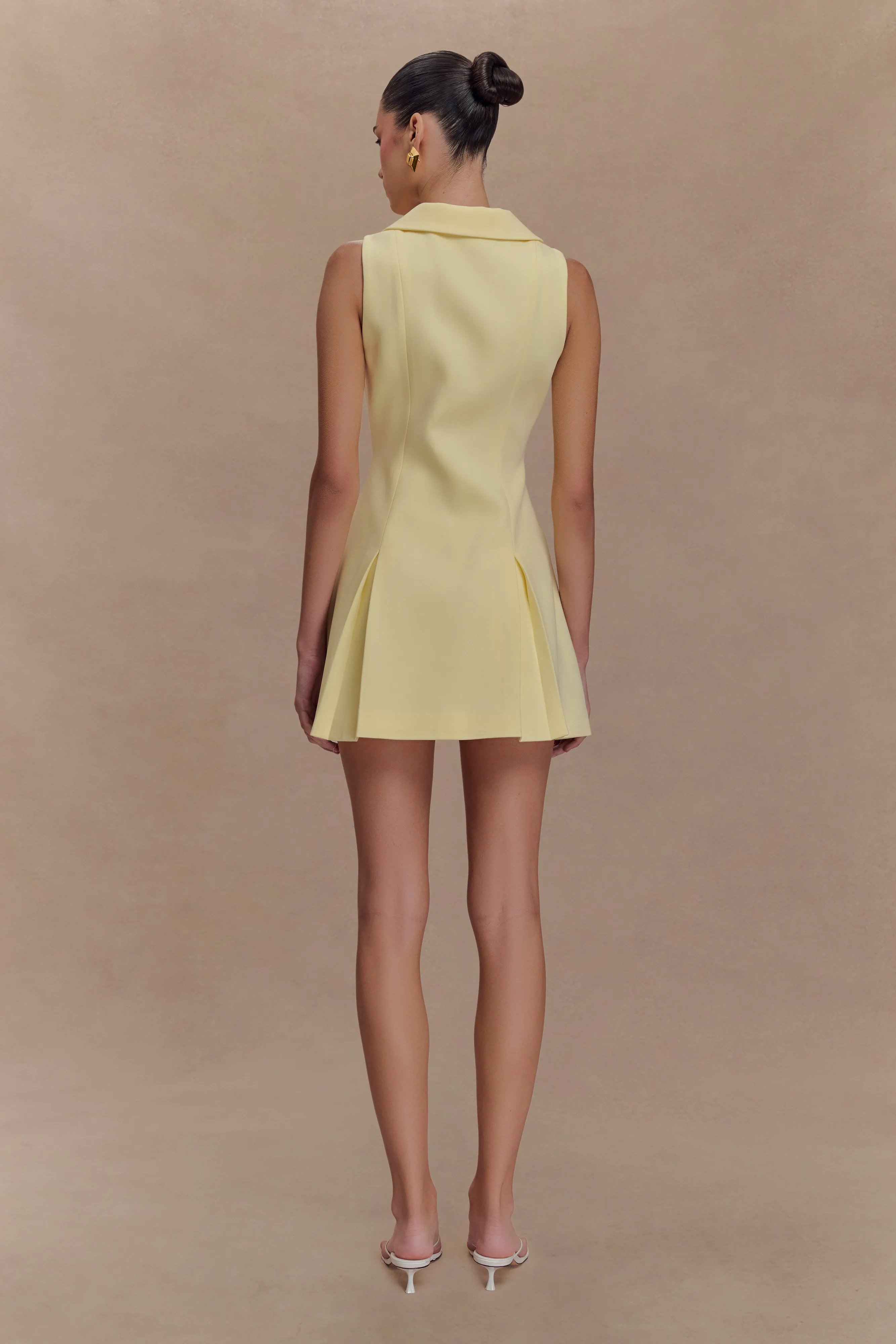 Oli Sleeveless Mini Dress - Lemon sold by Meshki product image thumbnail 5