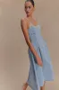 Harlyn Denim Midi Dress - Light Blue sold by Meshki