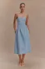 Harlyn Denim Midi Dress - Light Blue sold by Meshki