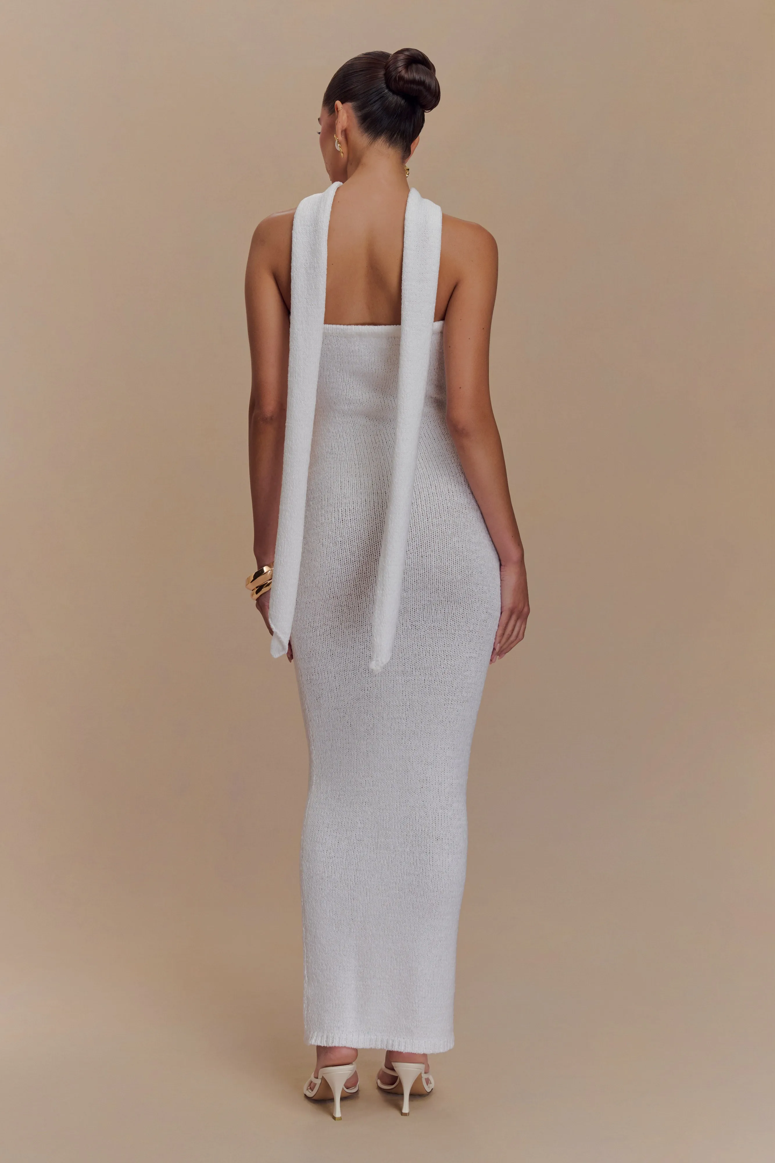 Andrea Strapless Knit Maxi Dress - White sold by Meshki product image thumbnail 2