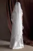 Asteria Draped Chiffon Veil - Ivory sold by Meshki