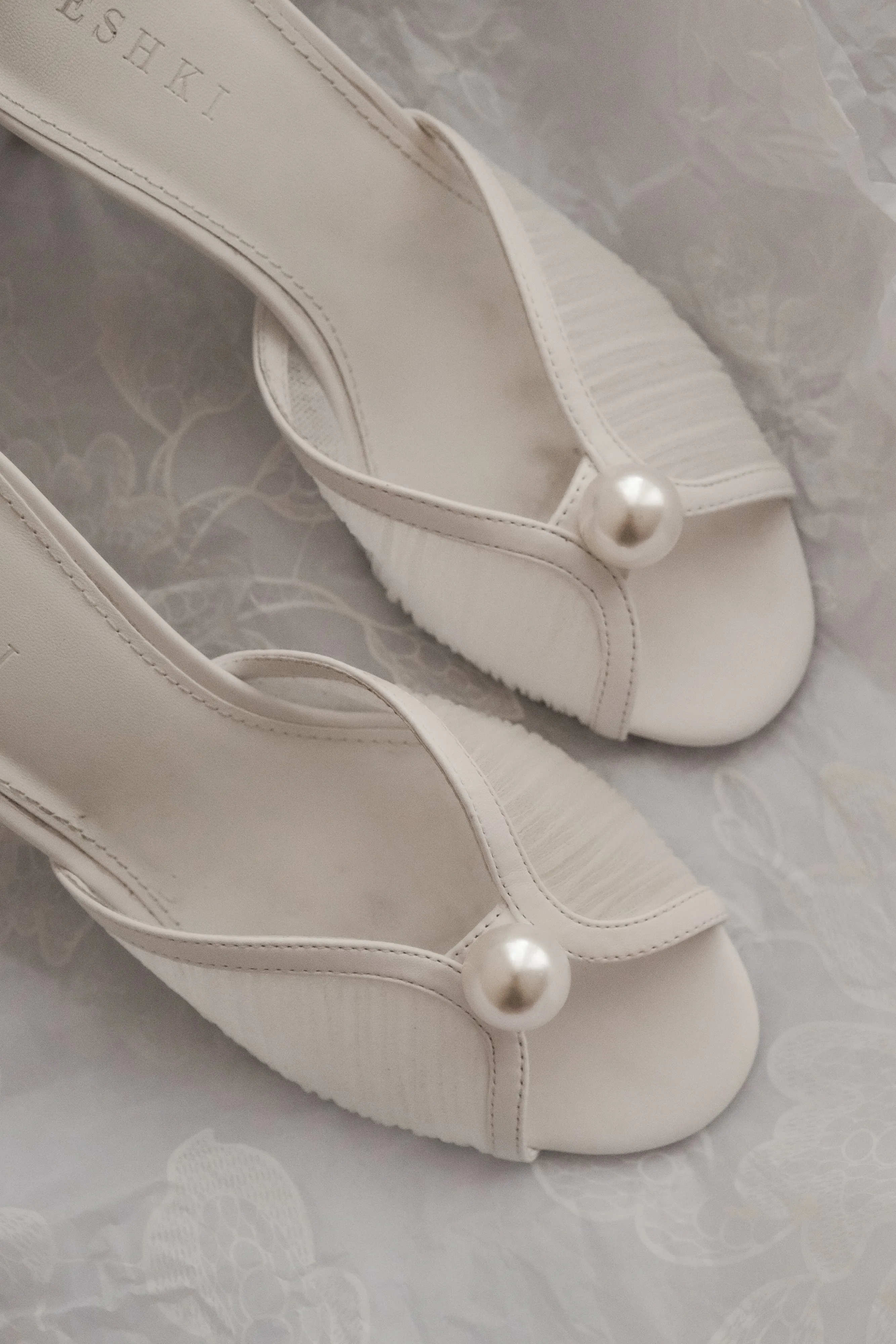 Reena Pearl Mesh Mule - Ivory sold by Meshki product image thumbnail 3
