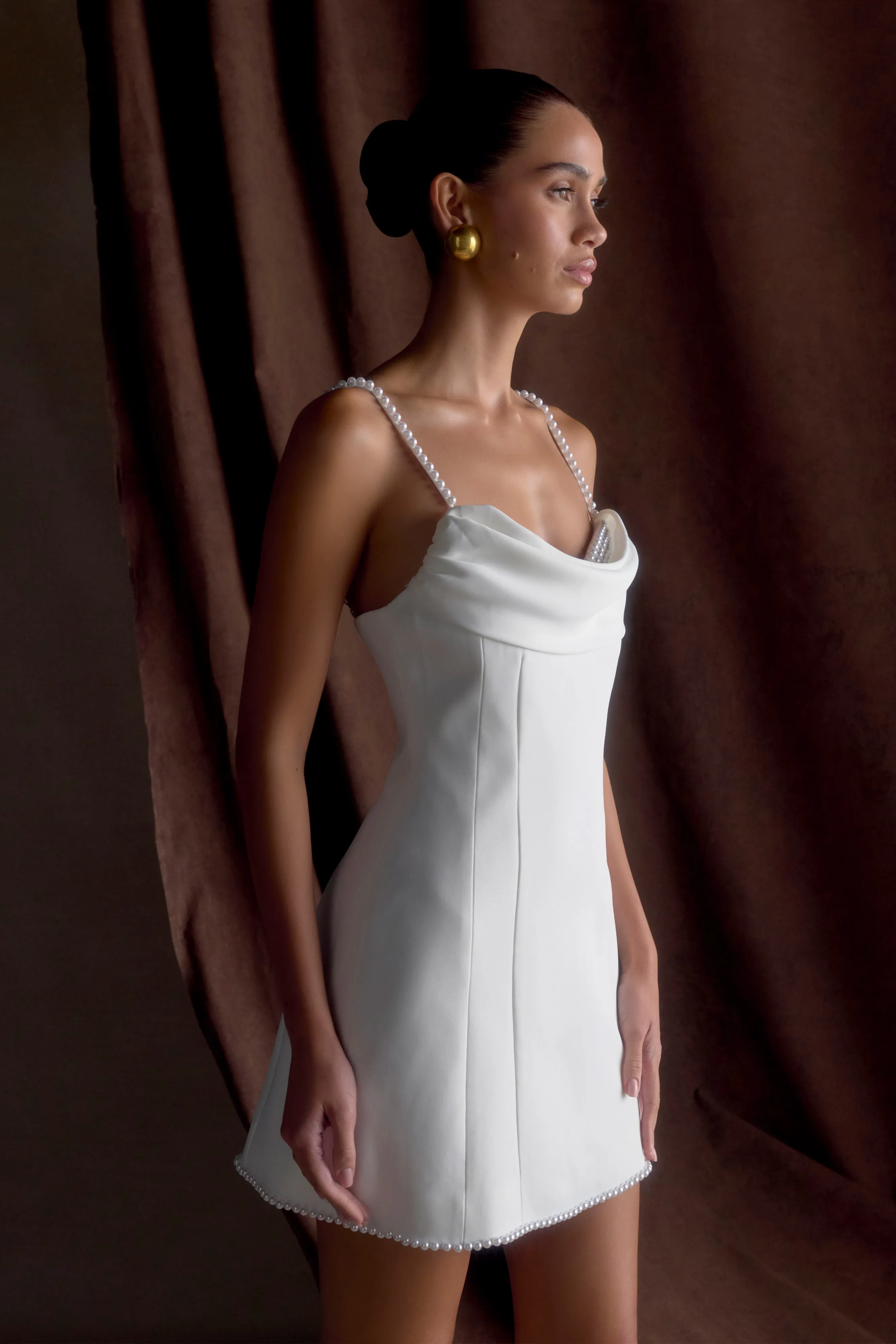 Liliane Suiting Mini Dress - Ivory sold by Meshki product image thumbnail 4