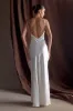 Saylor Satin Slip Maxi Dress - Ivory sold by Meshki