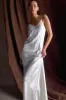Saylor Satin Slip Maxi Dress - Ivory sold by Meshki