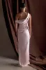 Dalia Off Shoulder Satin Maxi Dress - Soft Pink sold by Meshki